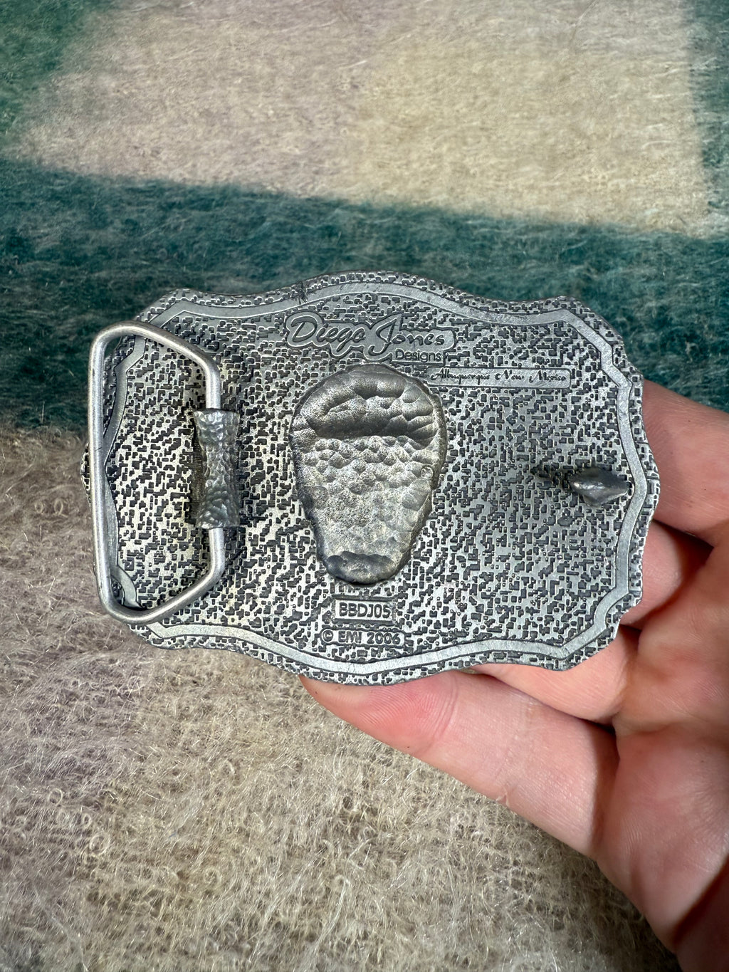 Vintage 2000s Skull Bejeweled Belt Buckle