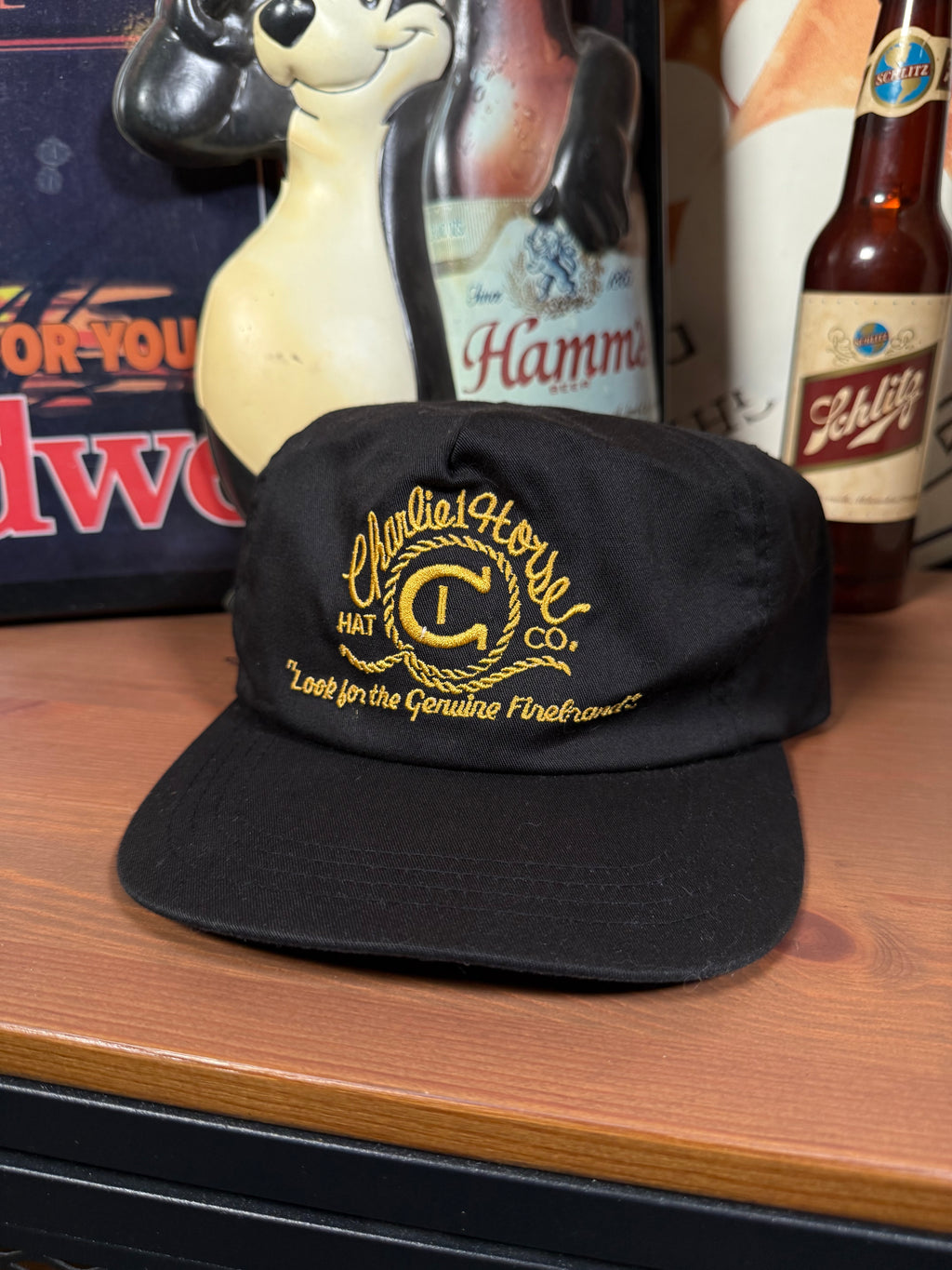 Vintage Charlie Horse Hat Co. Leather Strap Hat