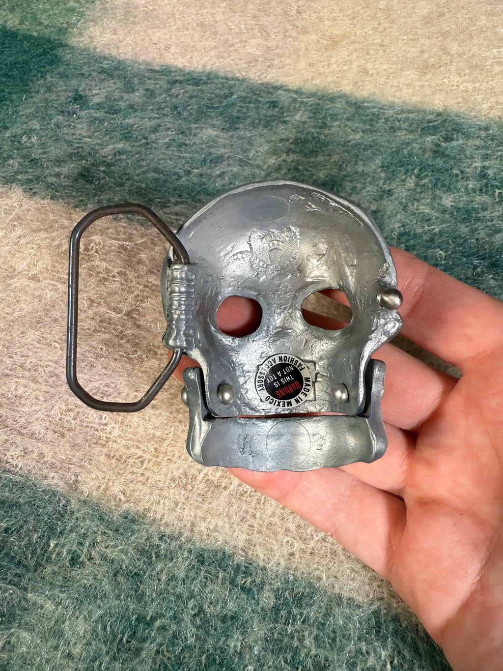 Vintage Skull 3D Belt Buckle