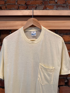 Vintage 80s Light Yellow Fieldmaster Pocket Shirt (M)
