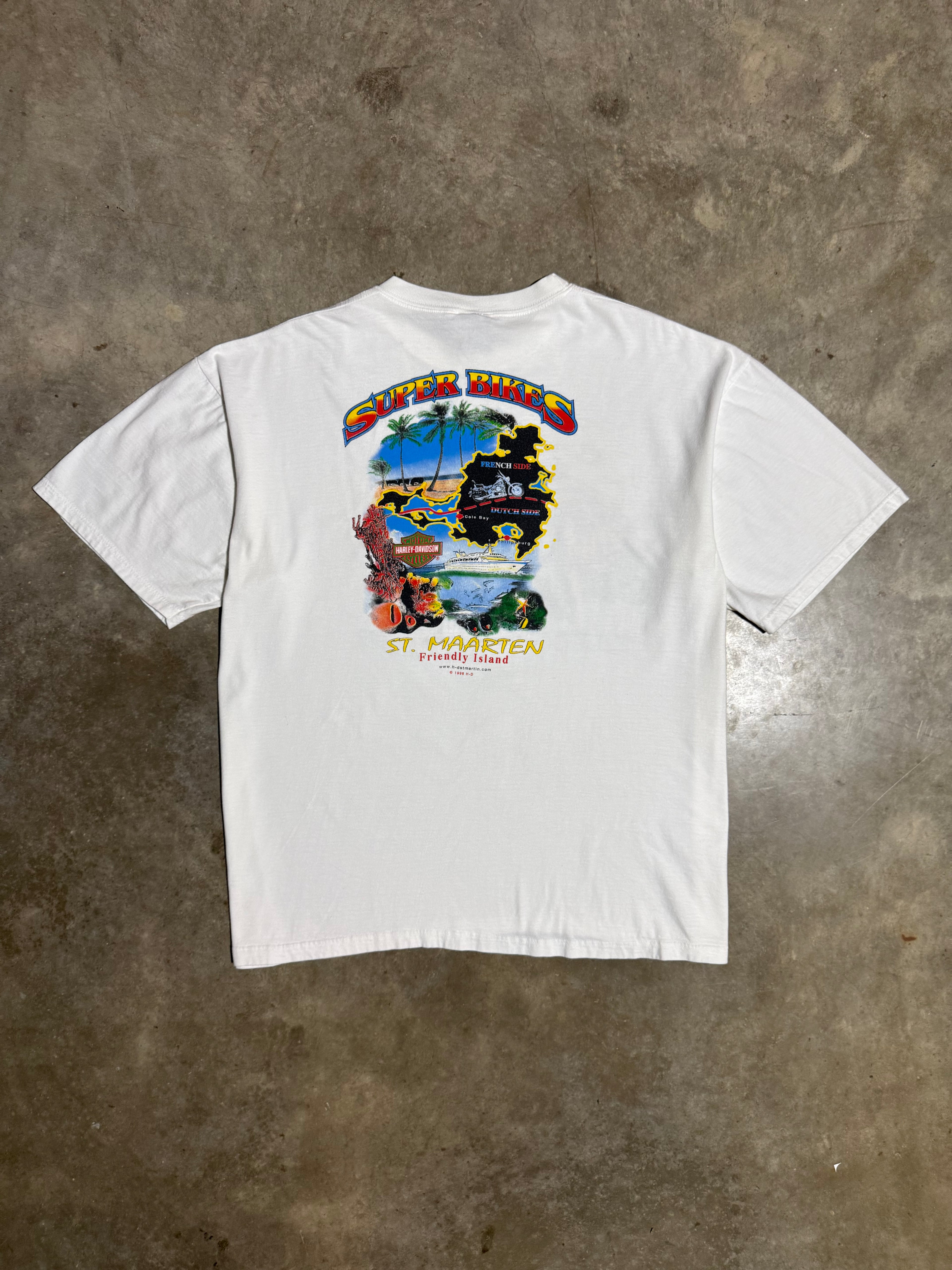 Vintage 1998 Harley Davidson Caribbean T-Shirt (2XL)
