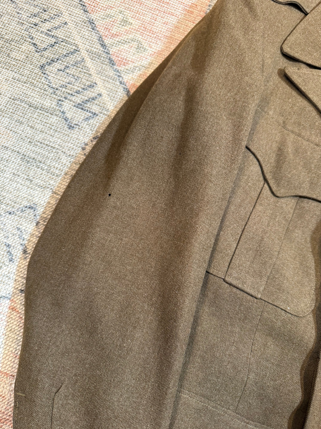Vintage Wool Military Jacket (32R, See Measurements)