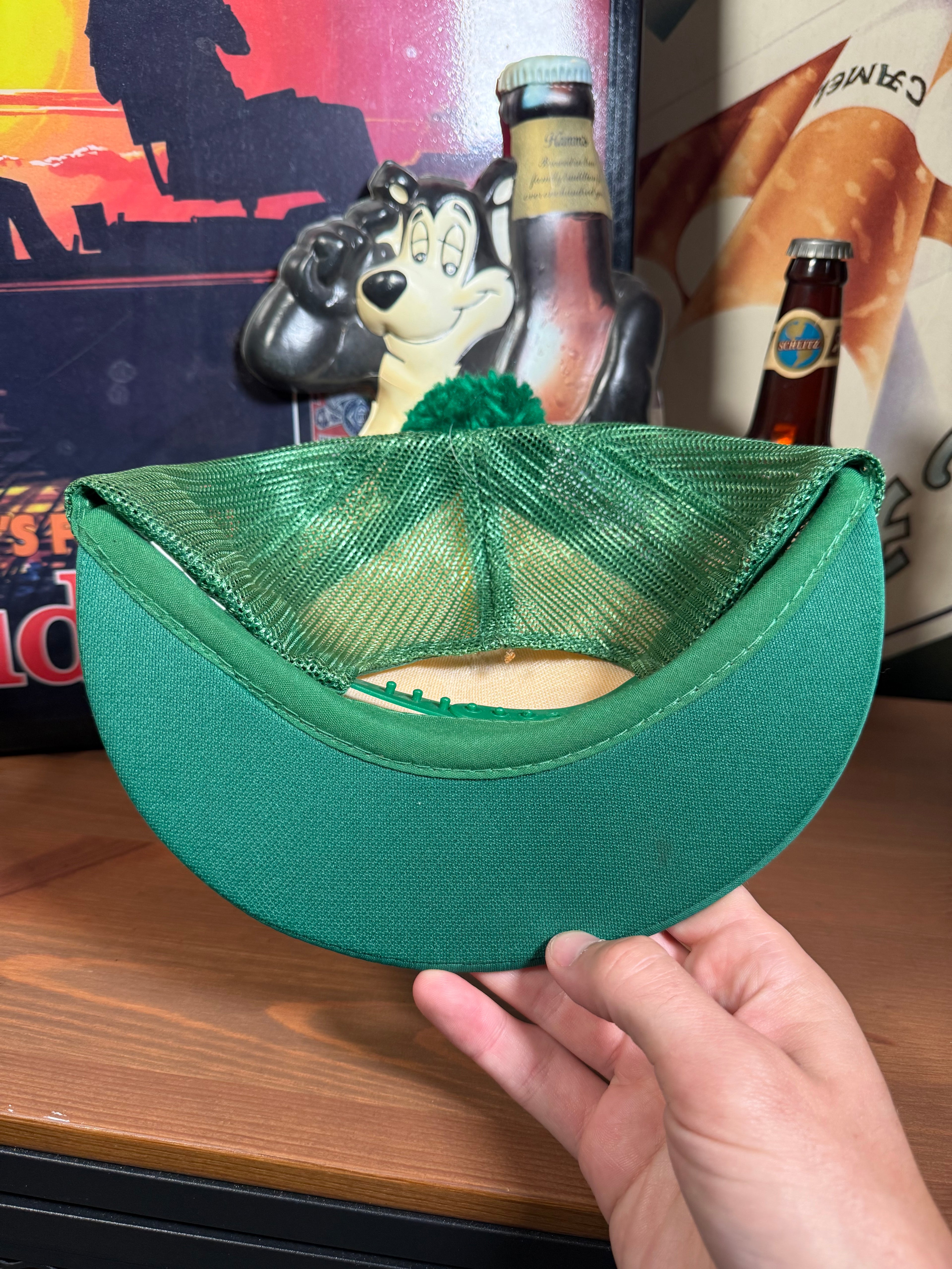 Vintage Greenleaf Custom Meat Short Brim Trucker Hat