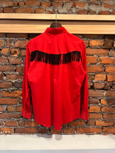 Load image into Gallery viewer, Vintage Red Fringe Western Shirt (WM)
