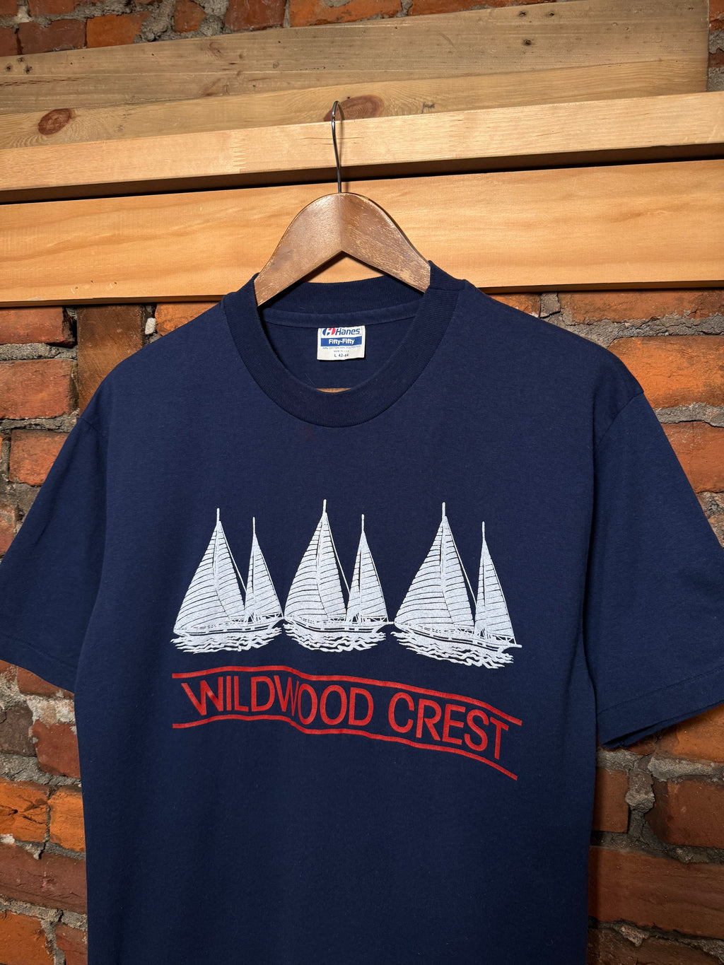 Vintage Early 90s Wildwood Crest Sailboats T Shirt (L)