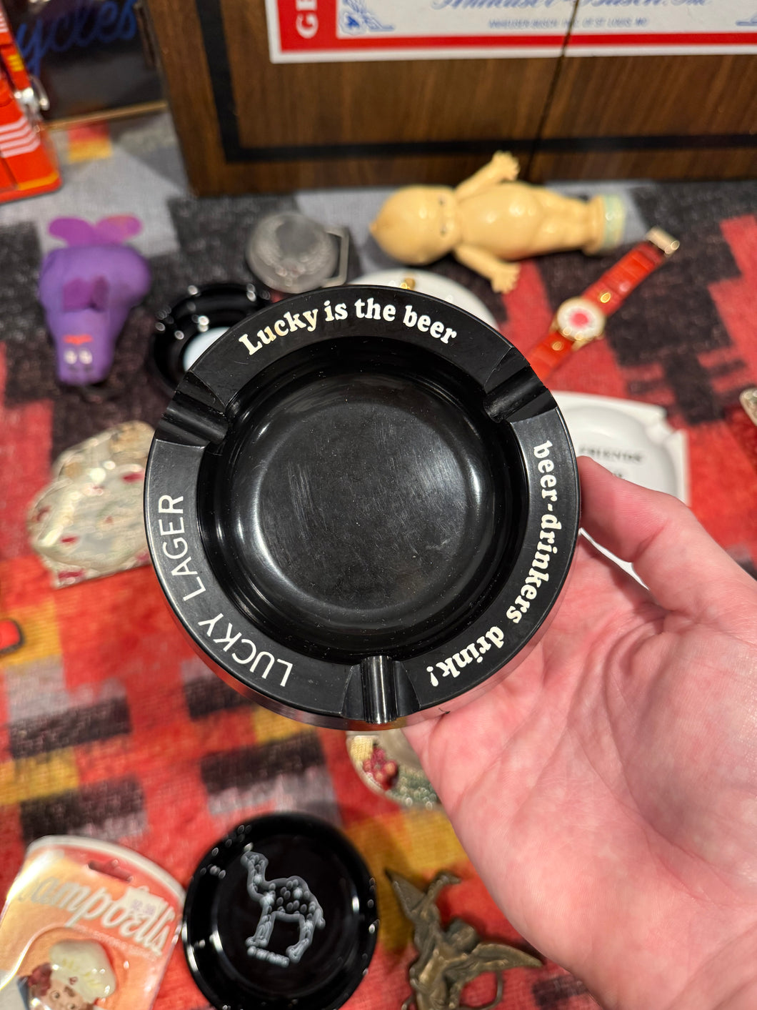 Vintage Lucky Lager Ashtray