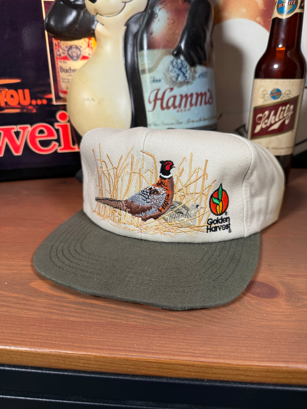 Vintage Distressed Pheasant K Products Snapback Hat