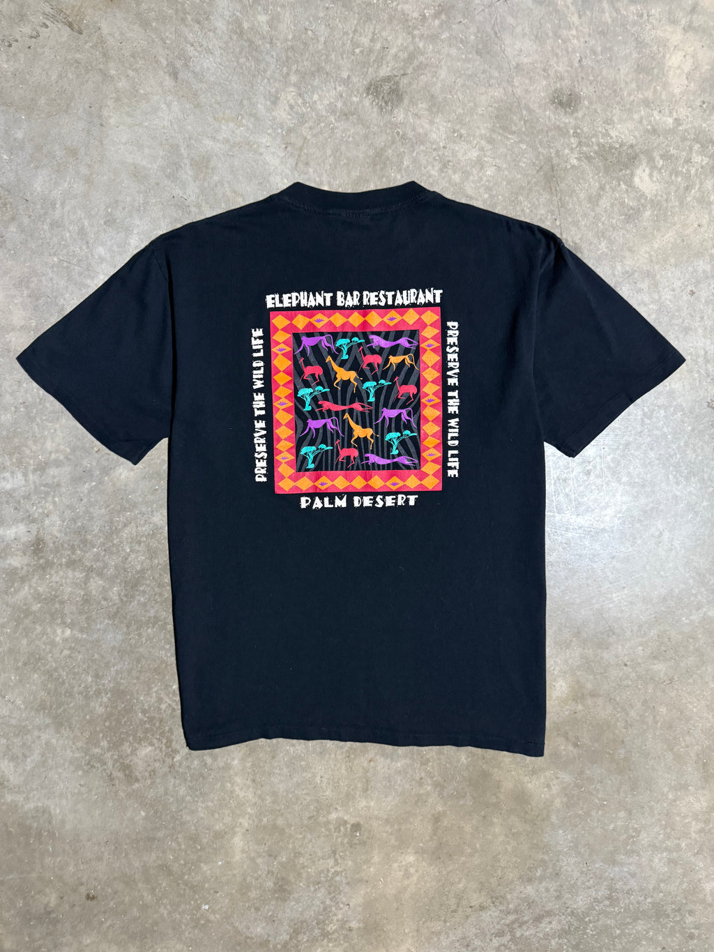 Vintage Preserve Wildlife Elephant Bar T-Shirt (XL)