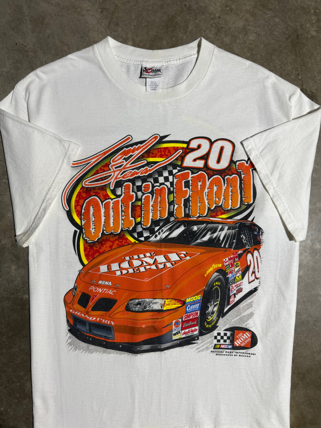 Vintage Tony Stewart Home Depot Nascar Double Sided Shirt (L)