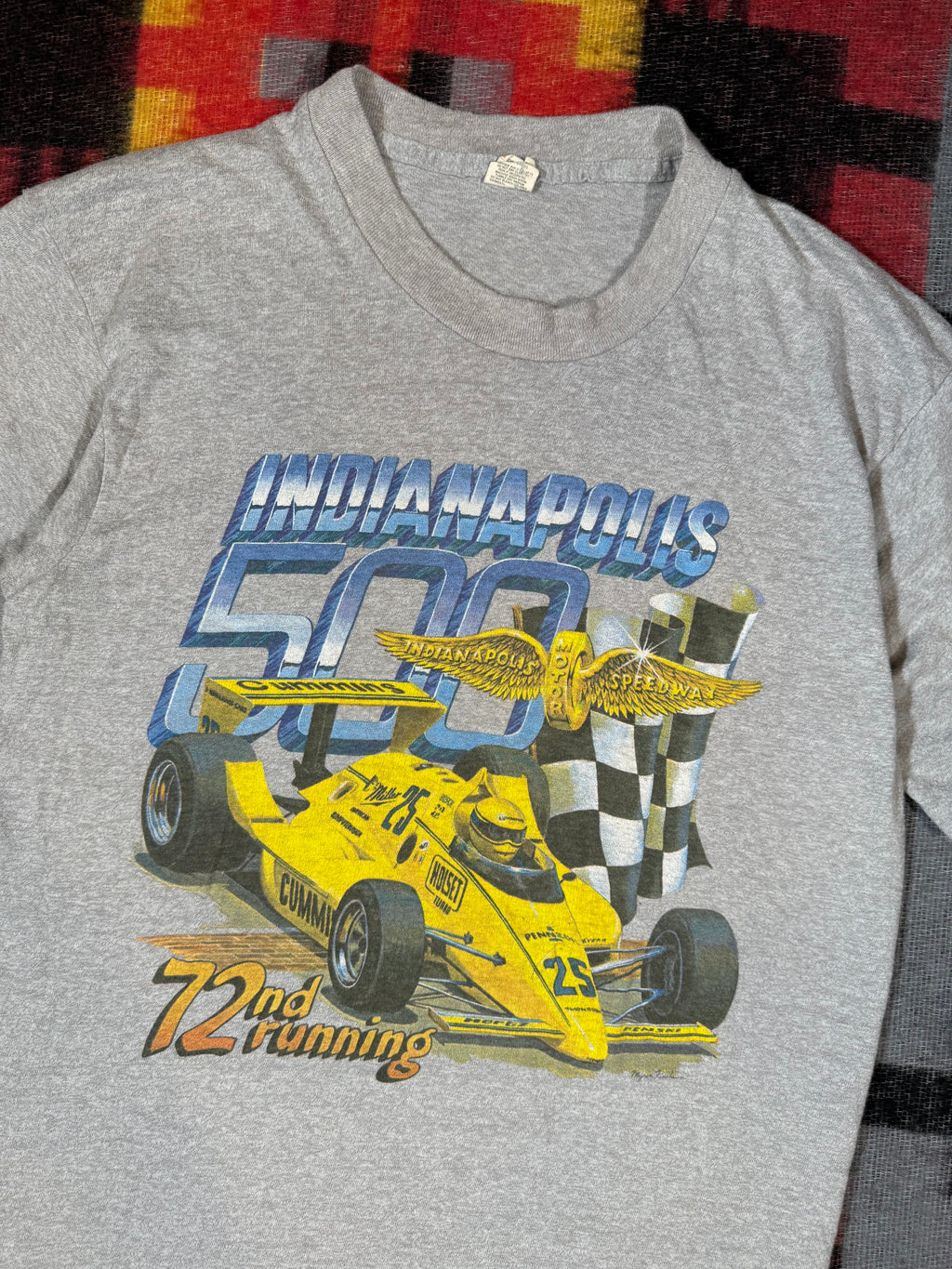 Vintage 80s Indianapolis 500 Racing Tee (M)