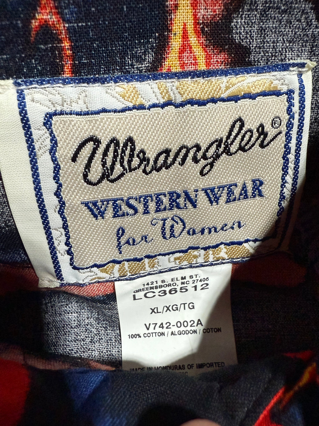 Vintage Wrangler Western Wear For Woman Tornado Pearl Snap Shirt (WXL)