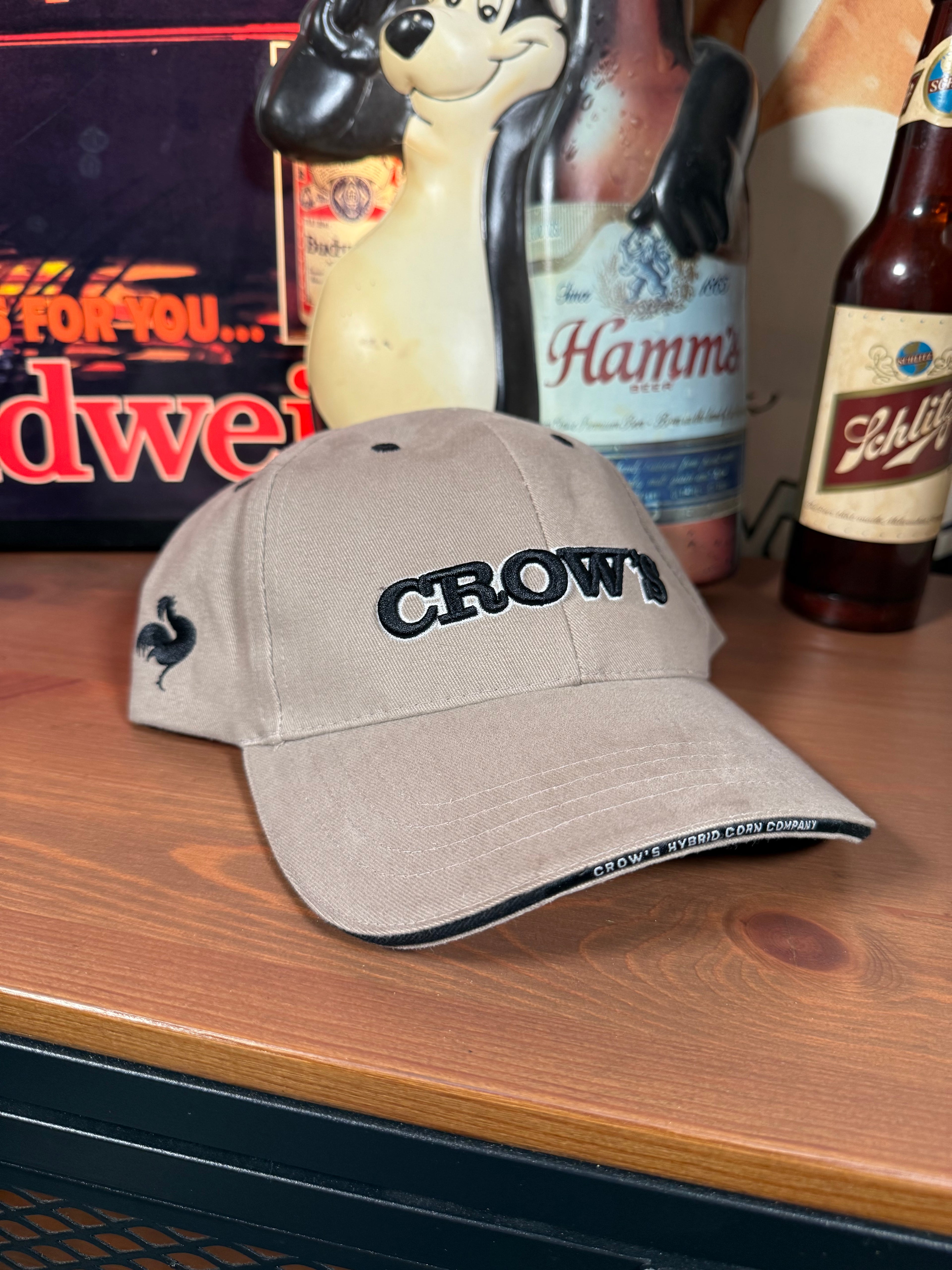 Vintage Y2K Crows Seed Grey Hat