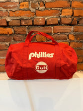 Load image into Gallery viewer, Vintage 80s Phillies Gulf Duffle Bag
