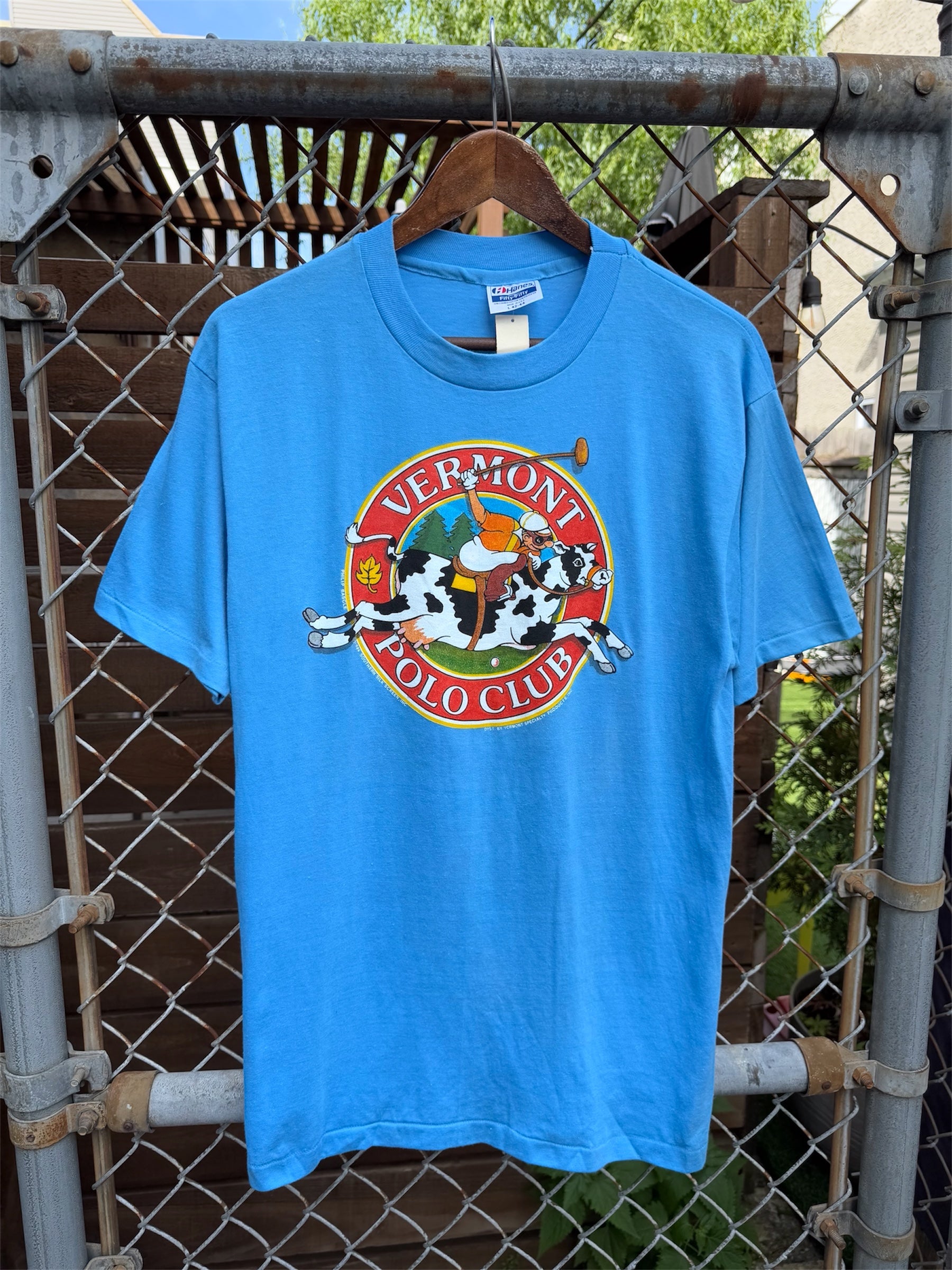 Vintage 1986 Vermont Polo Club Cow Tee (M/L)