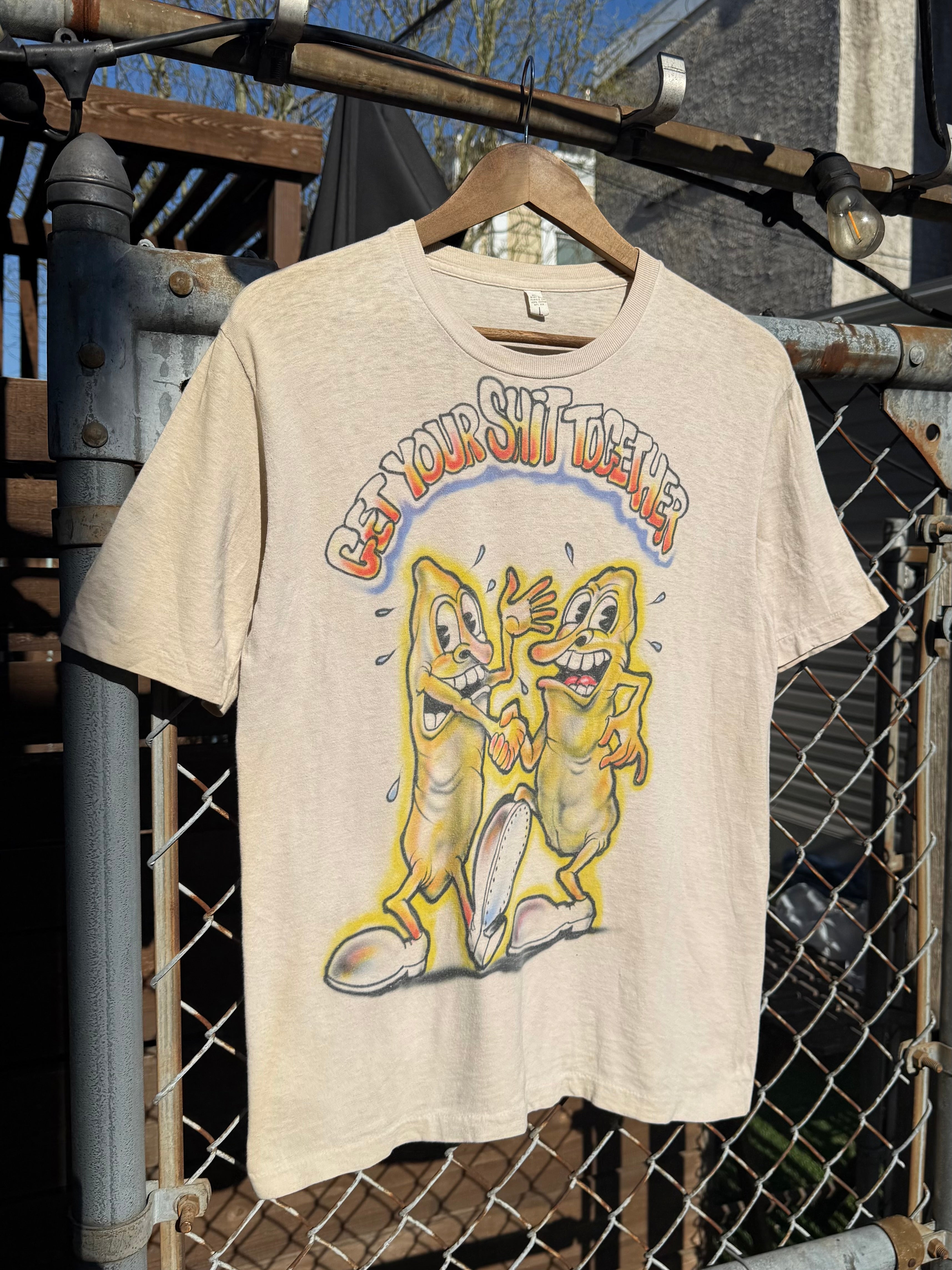 Vintage 70s Airbrushed Get Your Shit Together Tee (M)