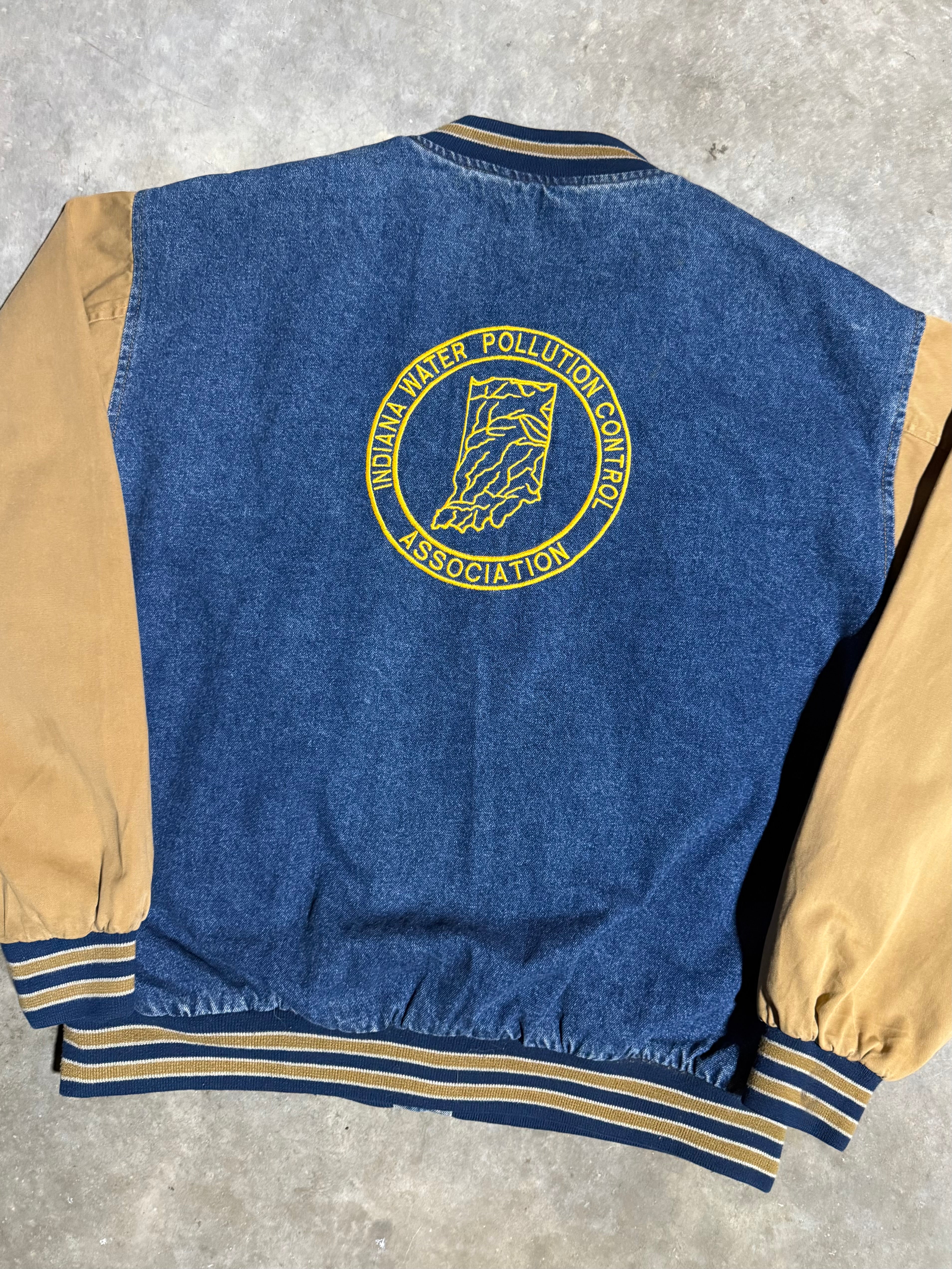 Vintage Indiana Water Pollution Control Jean Jacket (2XL)