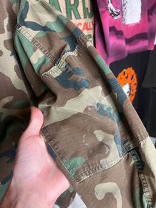 Vintage Army Patched Jacket (XL)