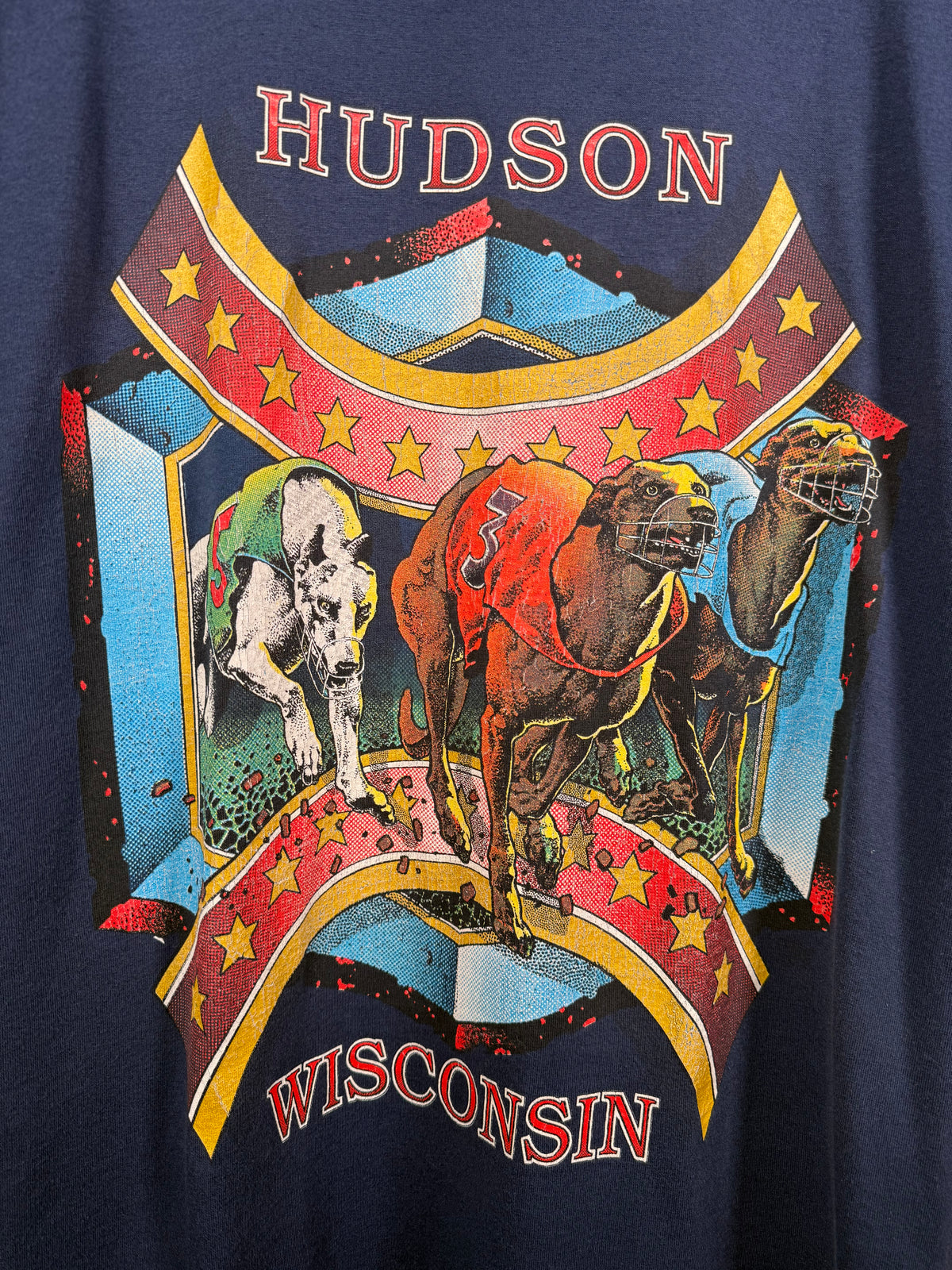 Vintage Early 90s Hudson Wisconsin Dog Racing Tee (L)
