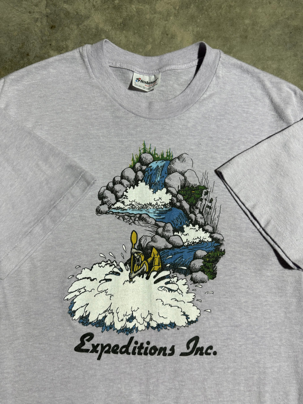 Vintage 1980s Waterfall Rafting Tee (S/M)