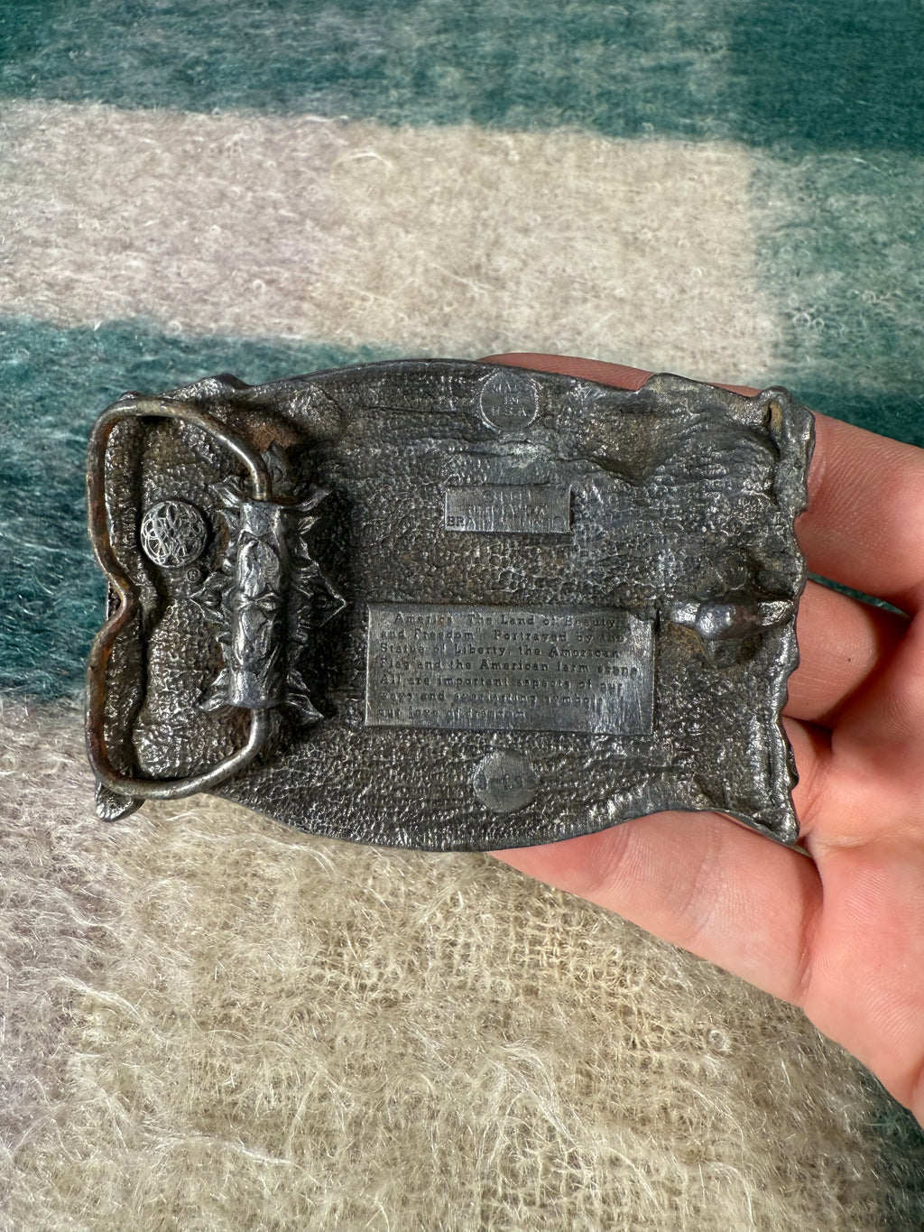 Vintage America The Beautiful Landscape Belt Buckle