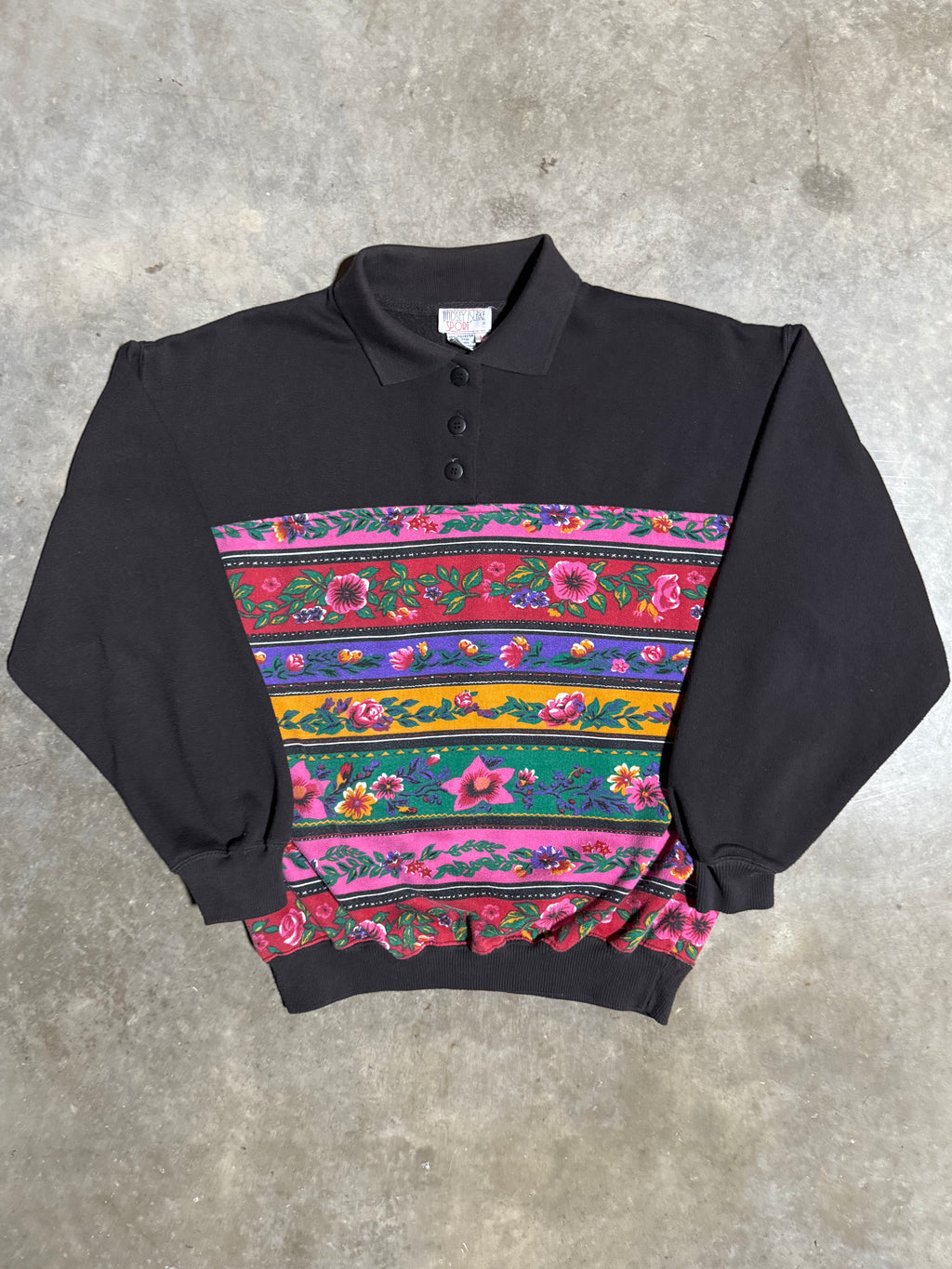 Vintage 80s Lindsey Blake Sport Floral Sweatshirt (WM)