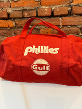 Load image into Gallery viewer, Vintage 80s Phillies Gulf Duffle Bag
