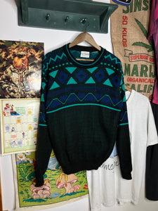 Vintage Le Tigre Pattern Knit Sweater (M)