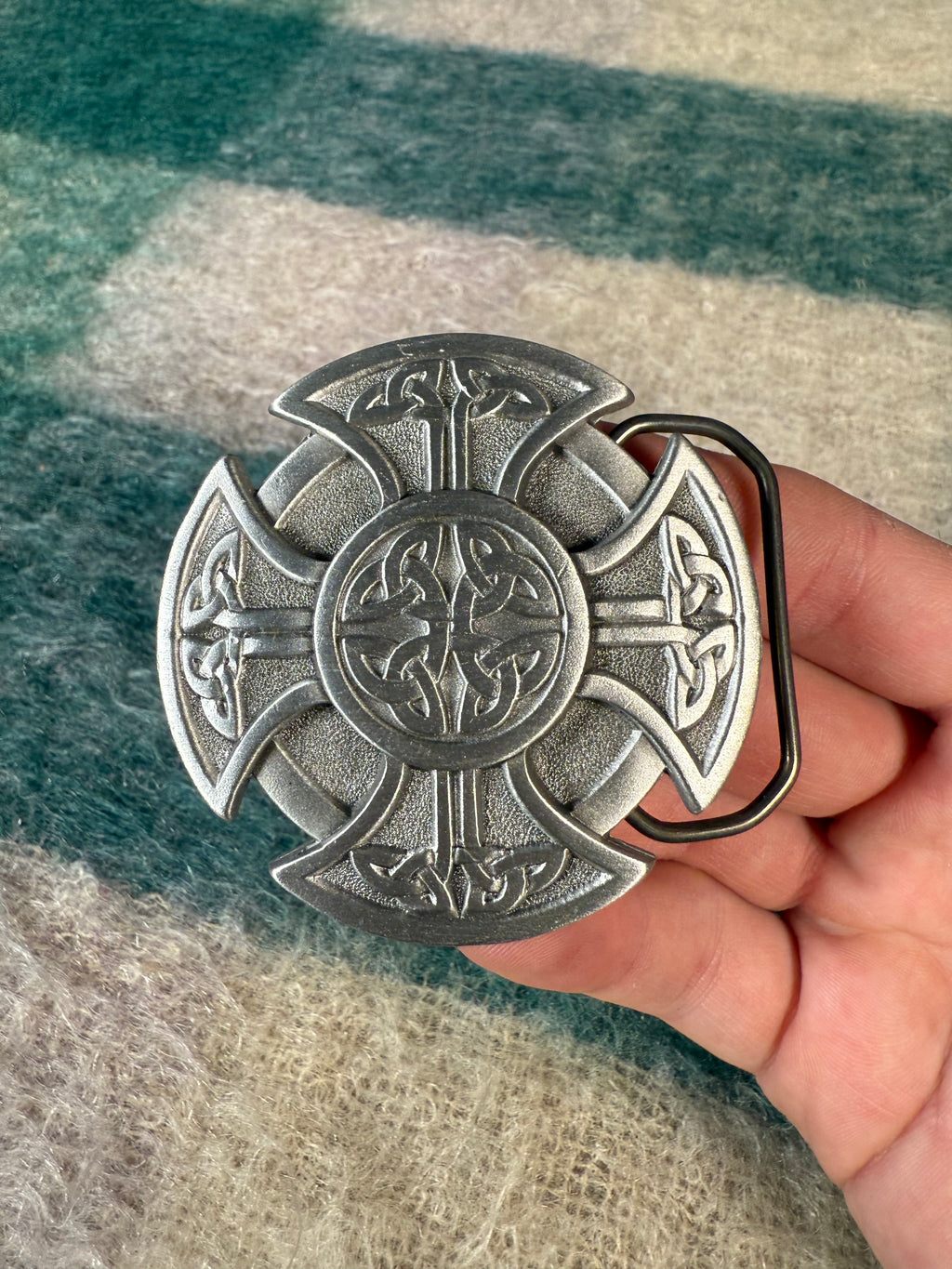 Vintage 2000 Iron Cross Belt Buckle