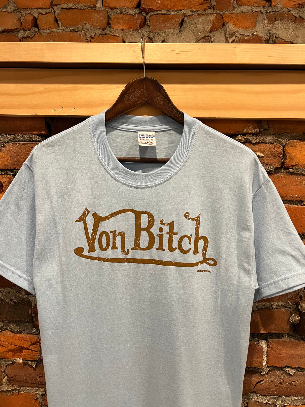 Y2K Blue Von Bitch Shirt (M)