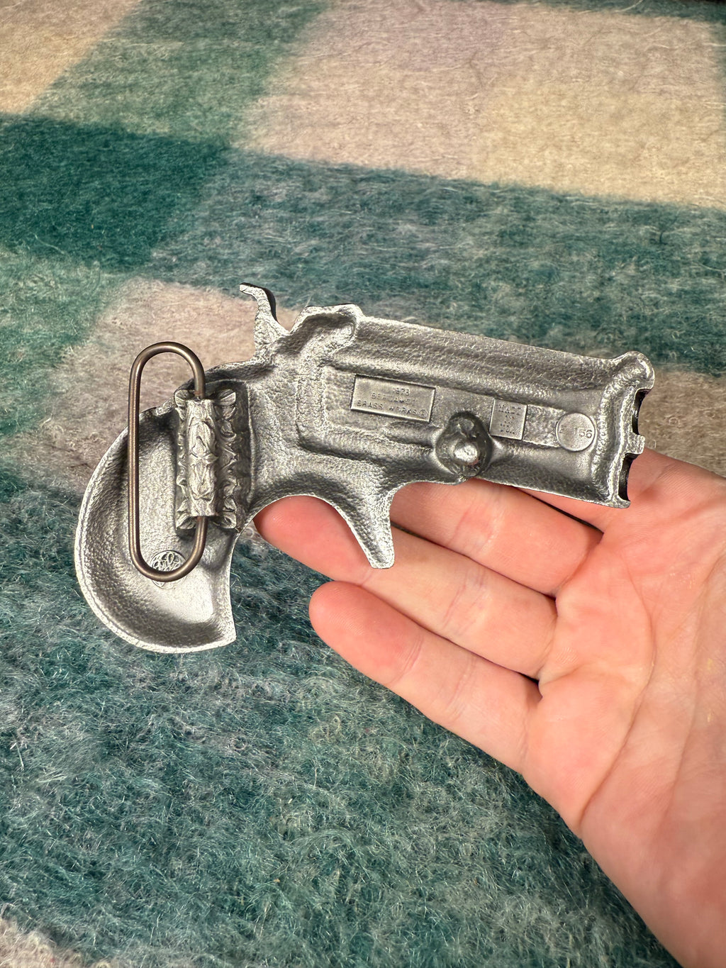Vintage Brown Pistol Belt Buckle