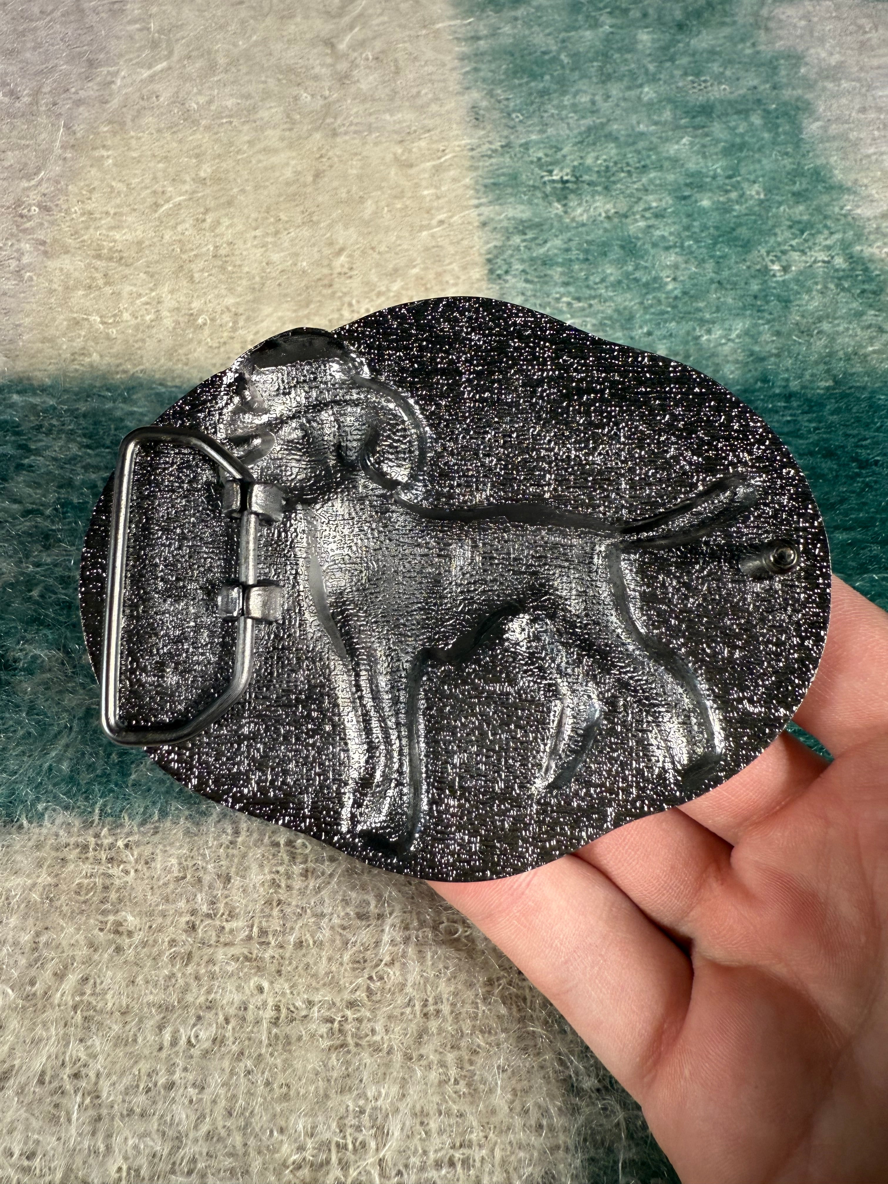 Vintage Fire Department Dalmatian Belt Buckle