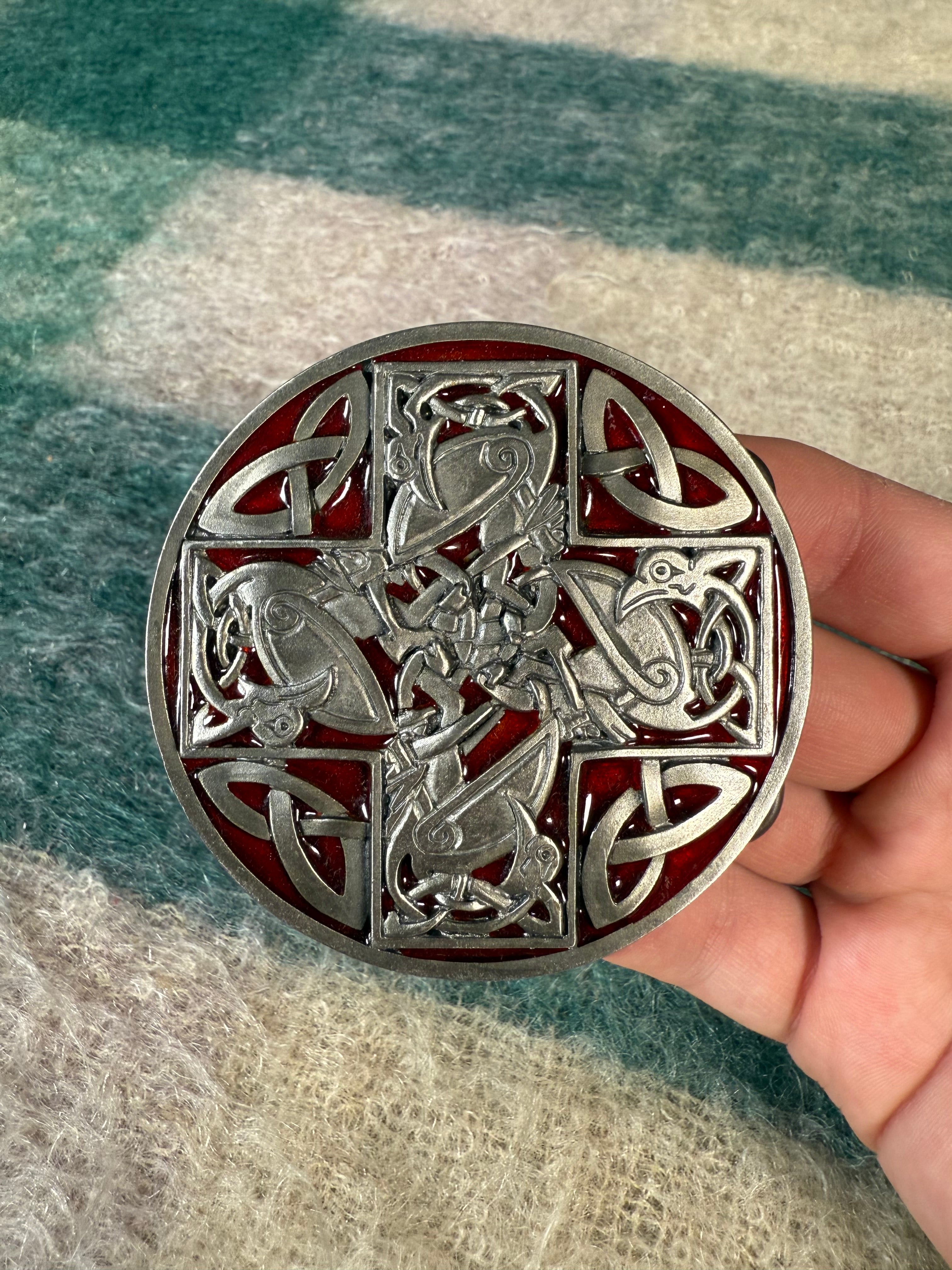 Vintage Celtic Cross Belt Buckle