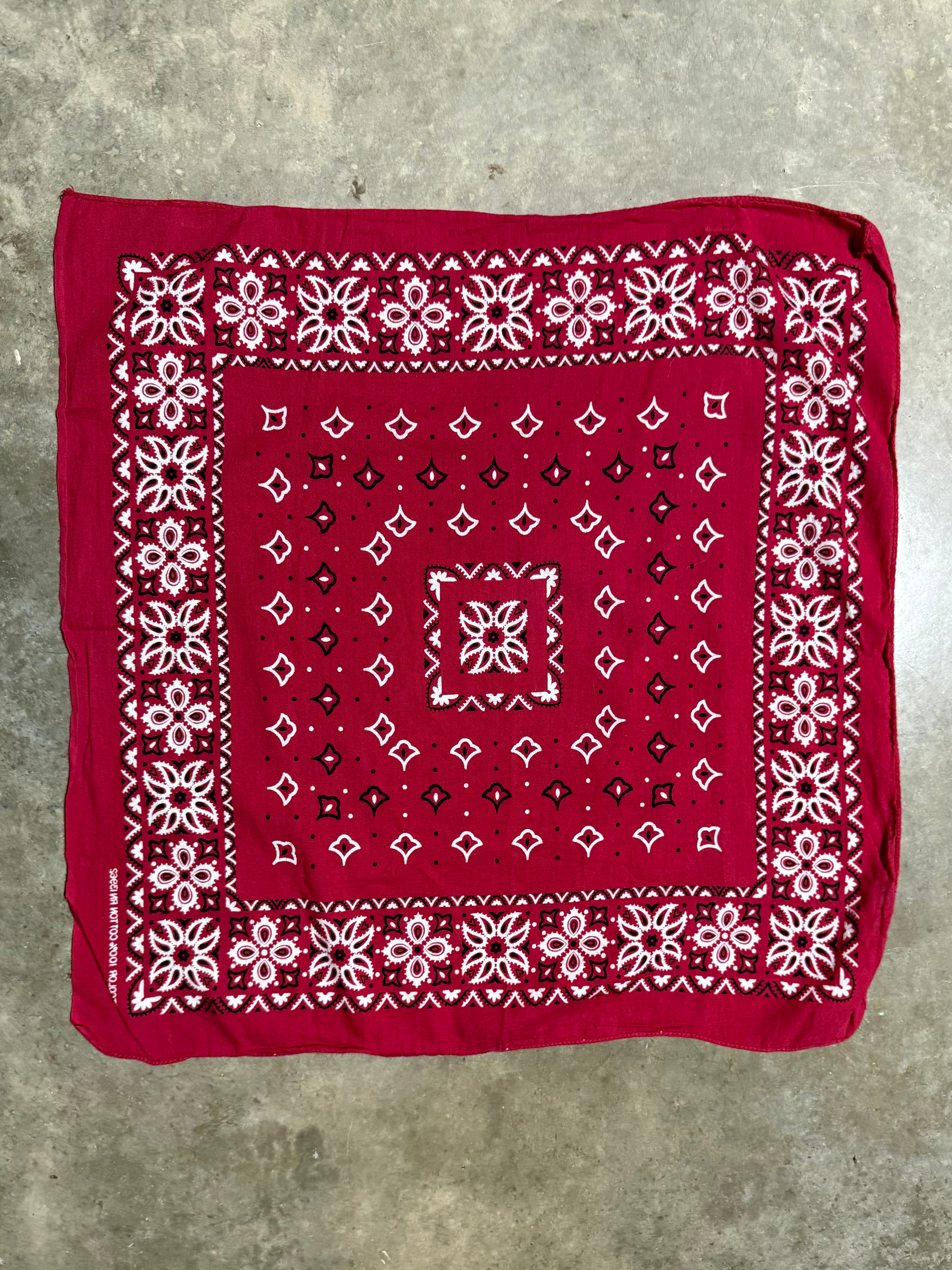 Lot of 2 Vintage Bandanas Osh Kosh and Red