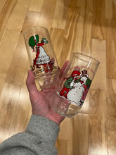 Load image into Gallery viewer, Lot of 2 Vintage 70s Coca-Cola Christmas Glasses
