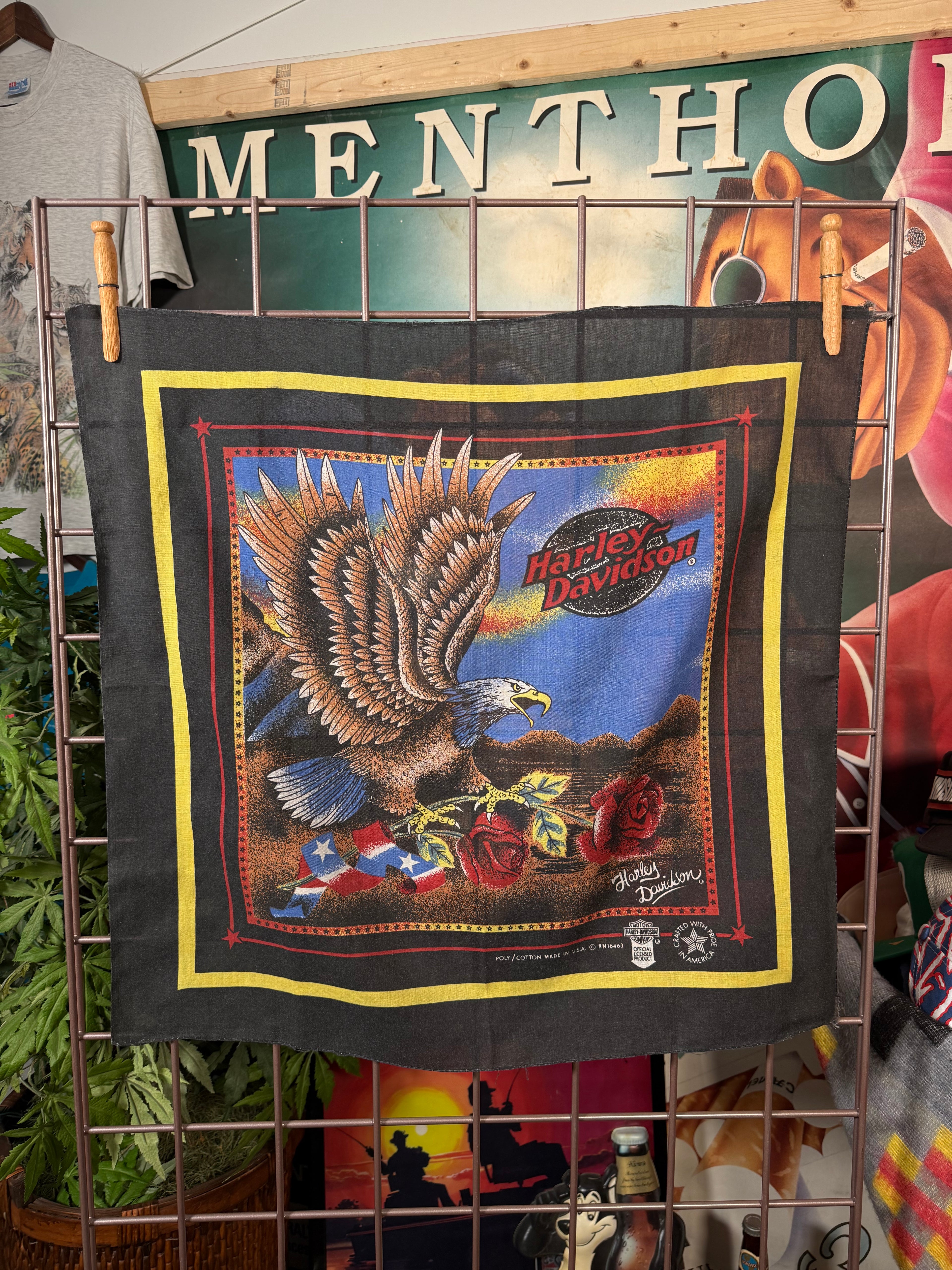 Vintage Harley Davidson Eagle Bandana