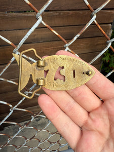 Vintage Jesus Fish Belt Buckle