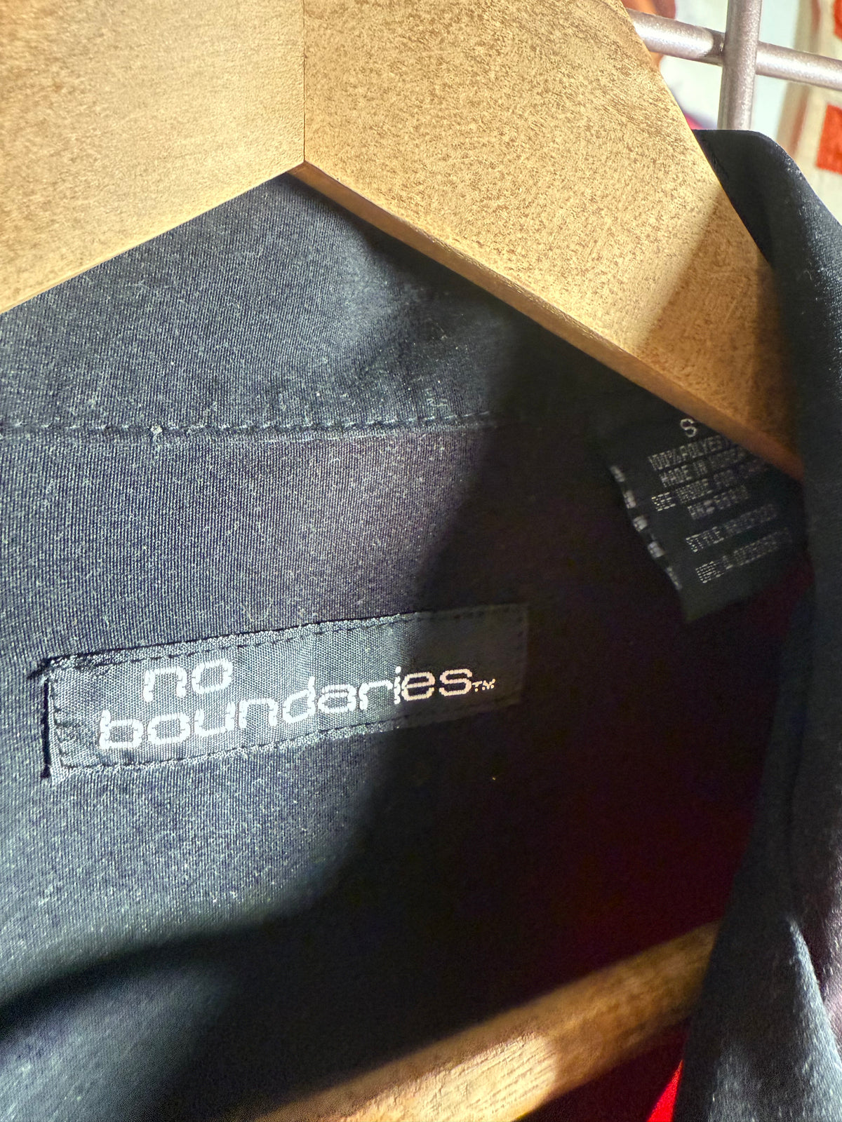 Y2K No Boundaries Sunset Motorcycle Button Up Shirt (S)