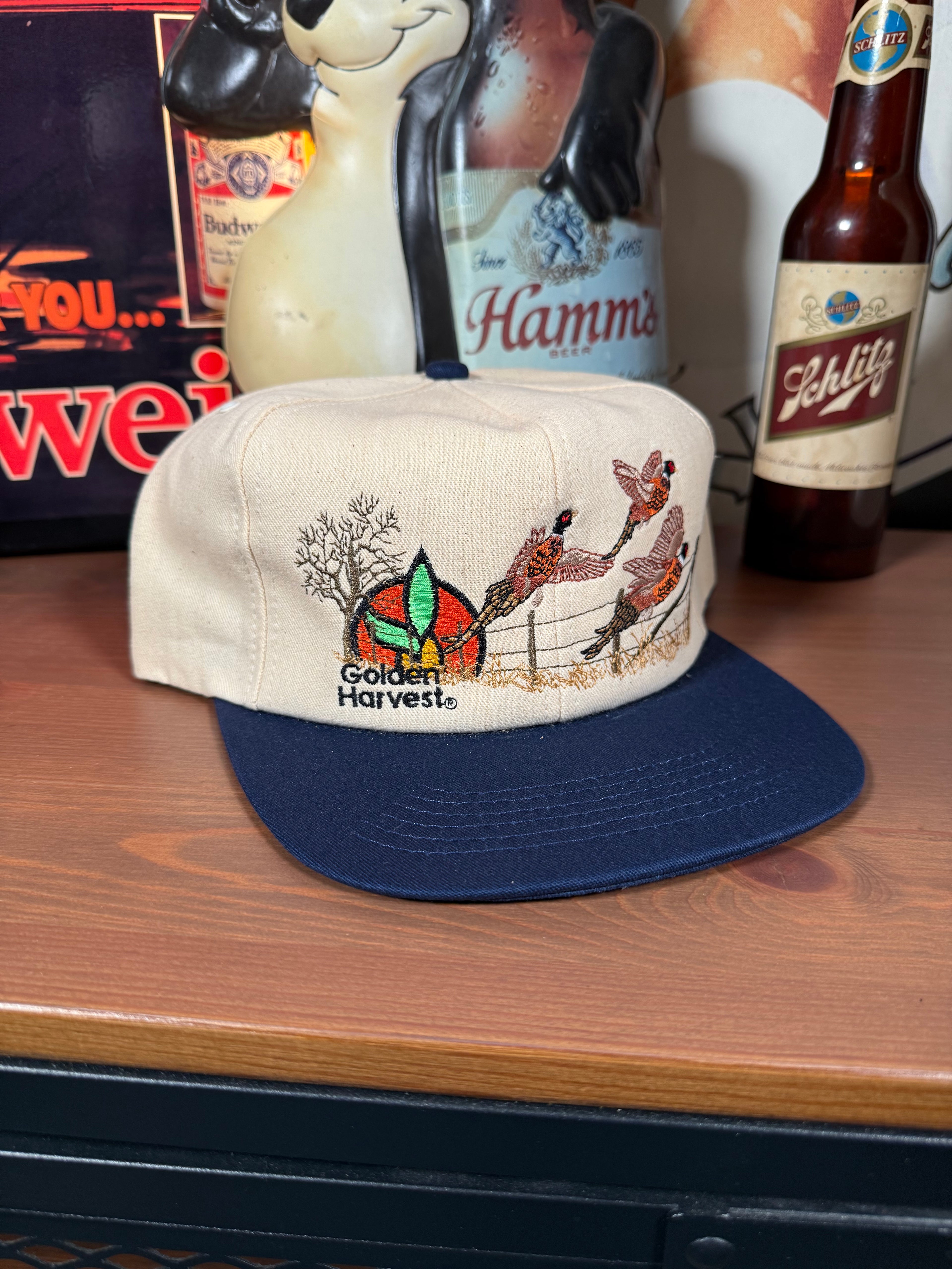 Vintage Golden Harvest Pheasant Two Tone Snapback