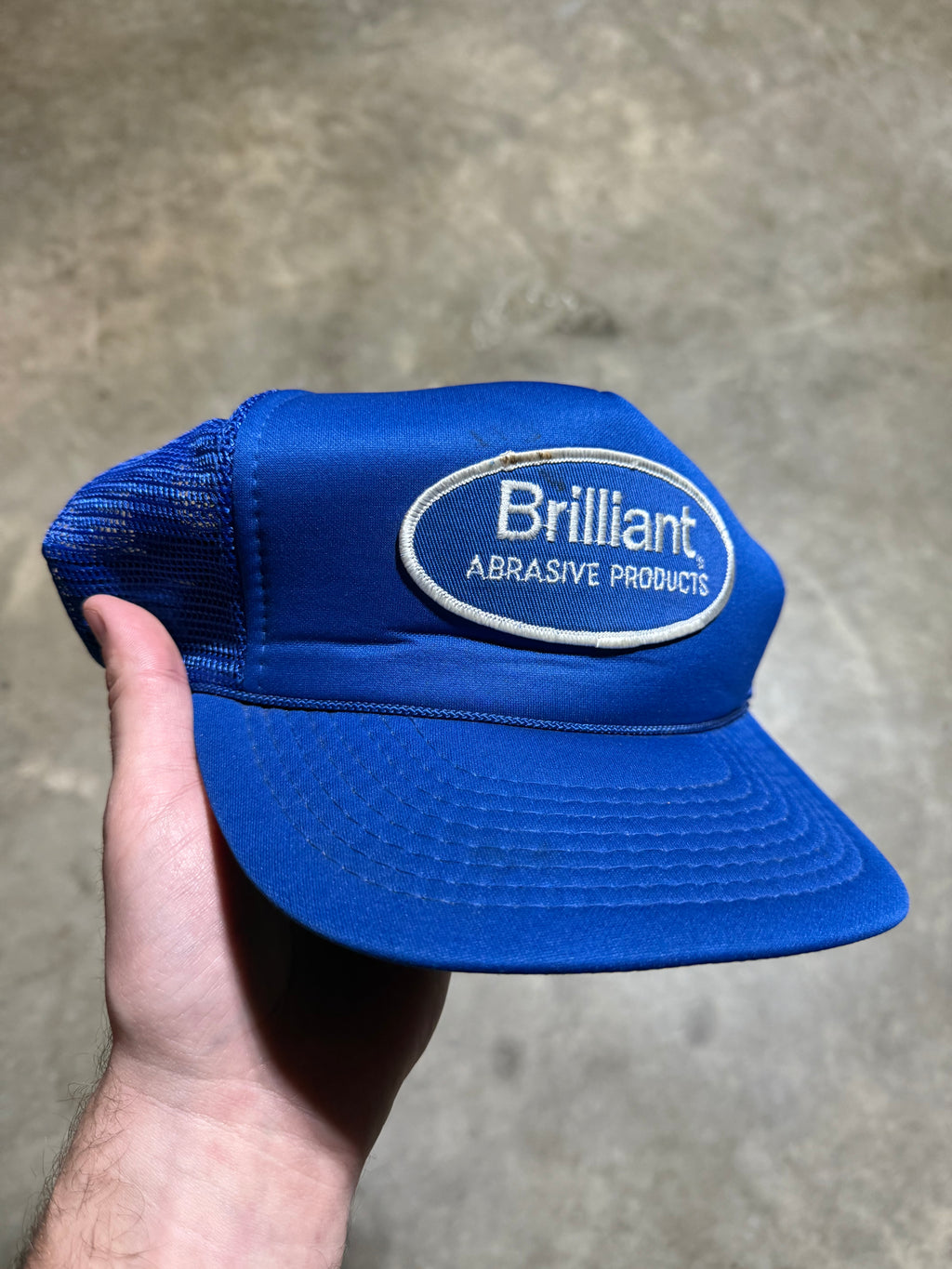Vintage Brilliant Abrasive Products Patch Trucker Hat