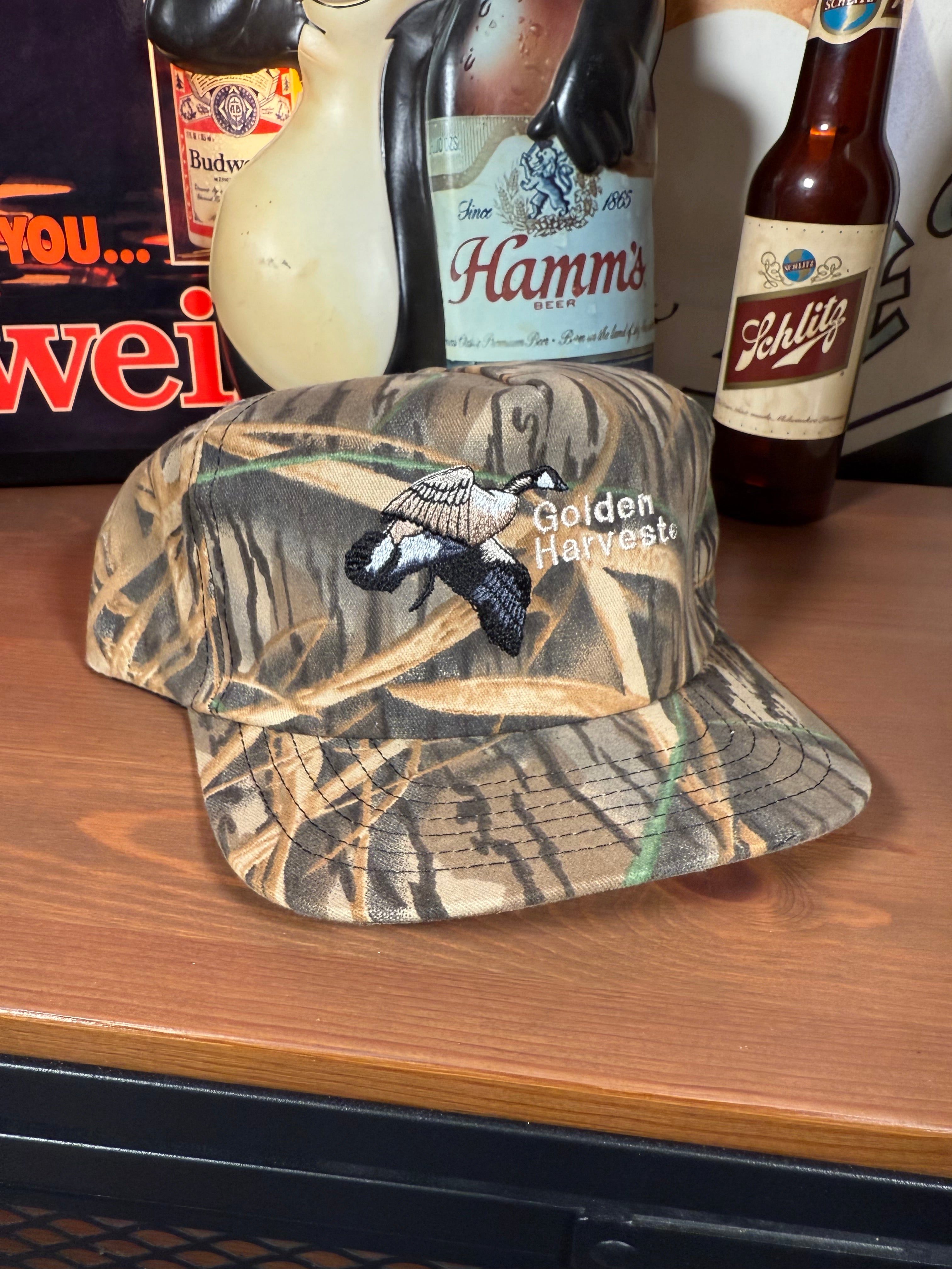 Vintage Camo Golden Harvest Goose Snapback Hat