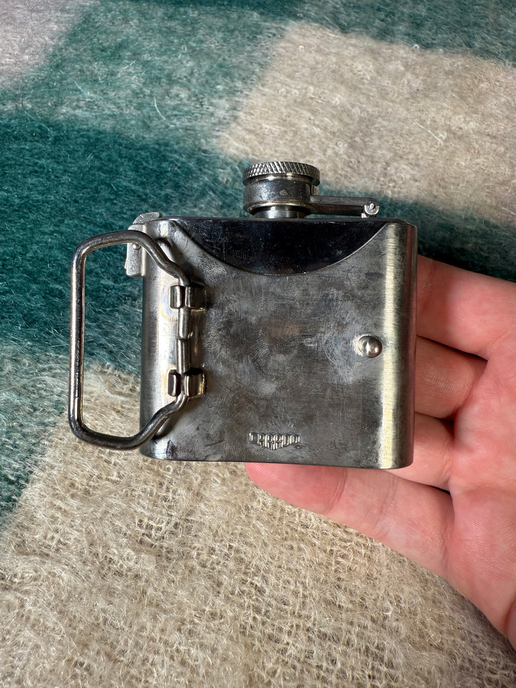 2000s Boombox Flask Belt Buckle
