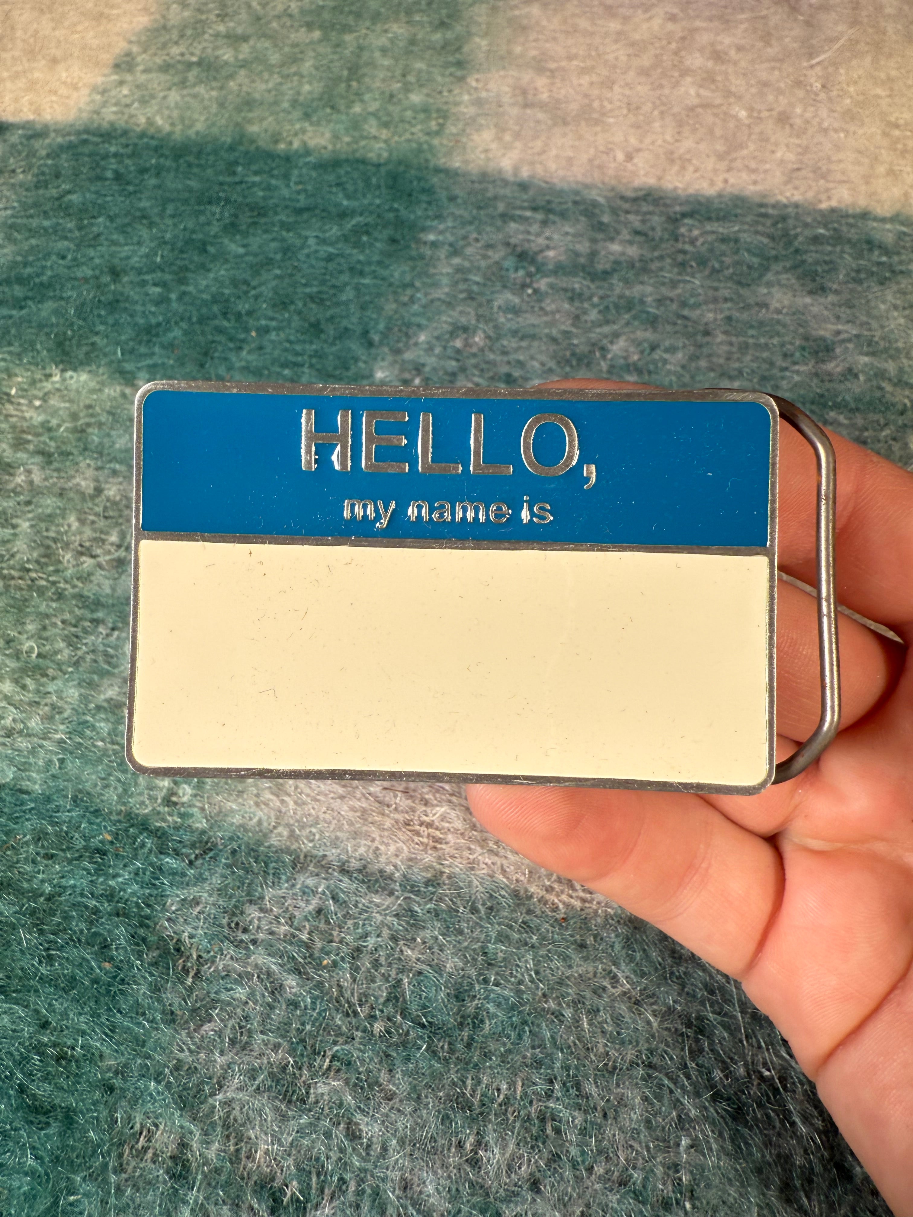 2004 Name Tag Belt Buckle