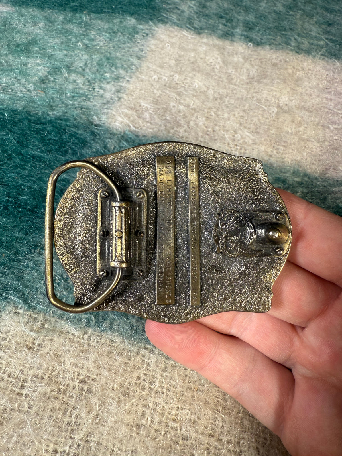 Vintage Red Man Chewing Tobacco Belt Buckle