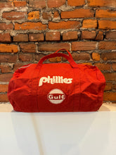Load image into Gallery viewer, Vintage 80s Phillies Gulf Duffle Bag
