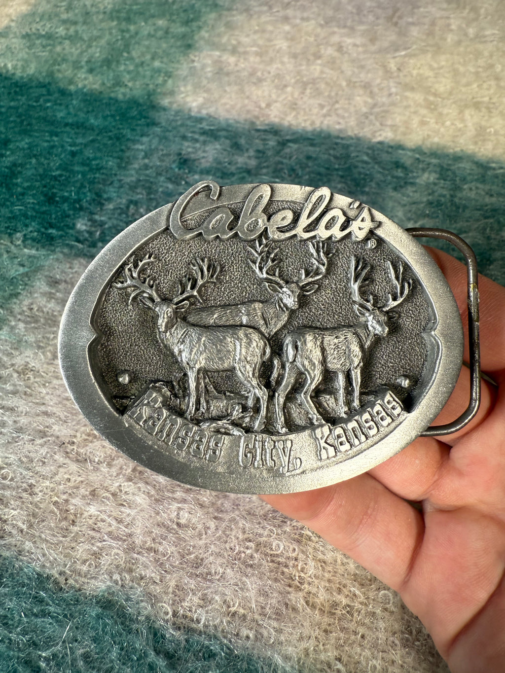 Vintage Cabela’s Kansas City Belt Buckle
