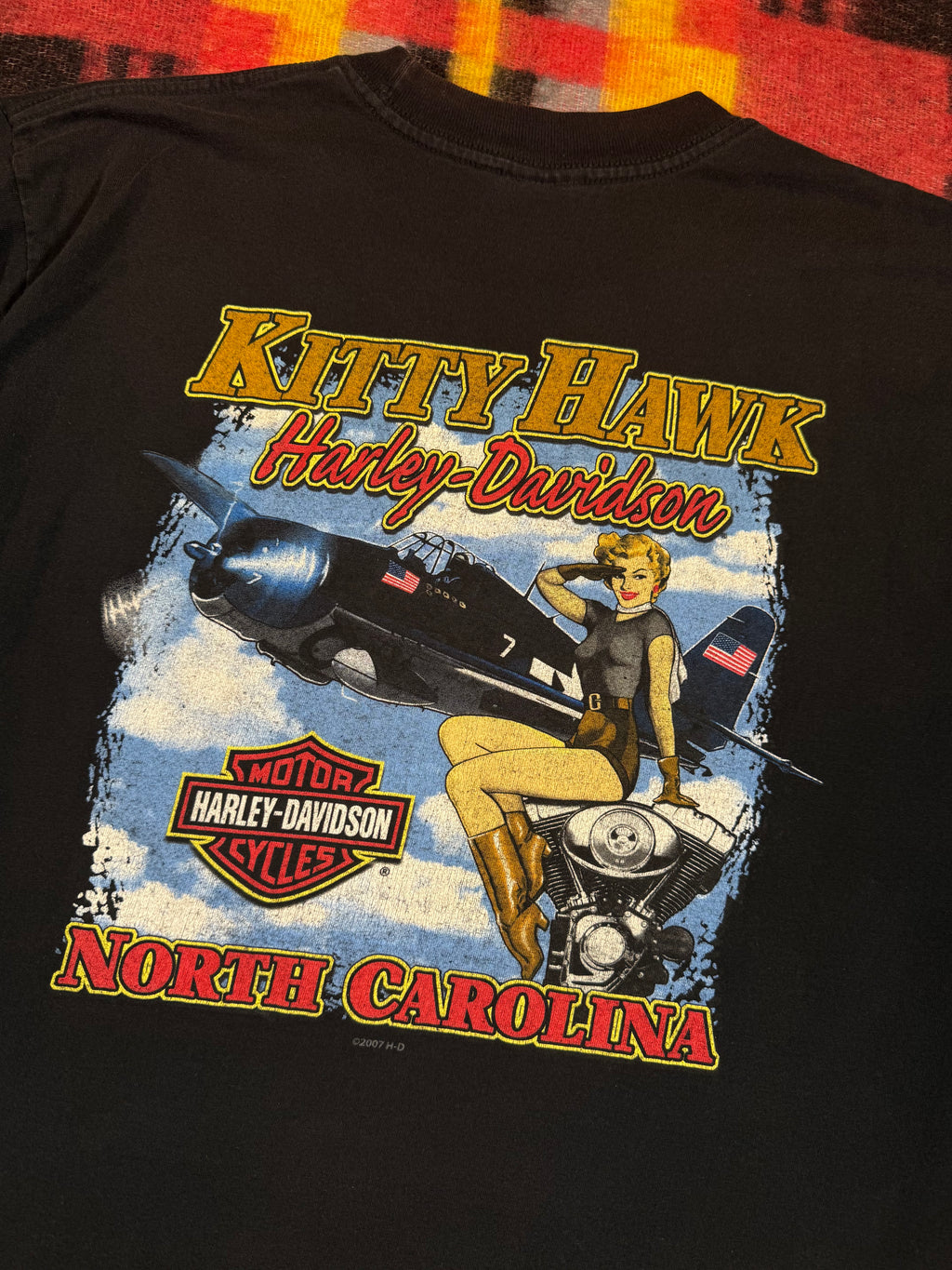 2000s Harley Davidson Kitty Hawk Shirt (M/L)