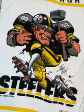 Load image into Gallery viewer, Vintage 1988 Jack Davis Pittsburgh Steelers Towel
