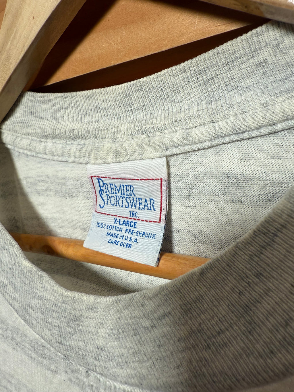 Vintage 90s Penn State Striped T-Shirt (XL)