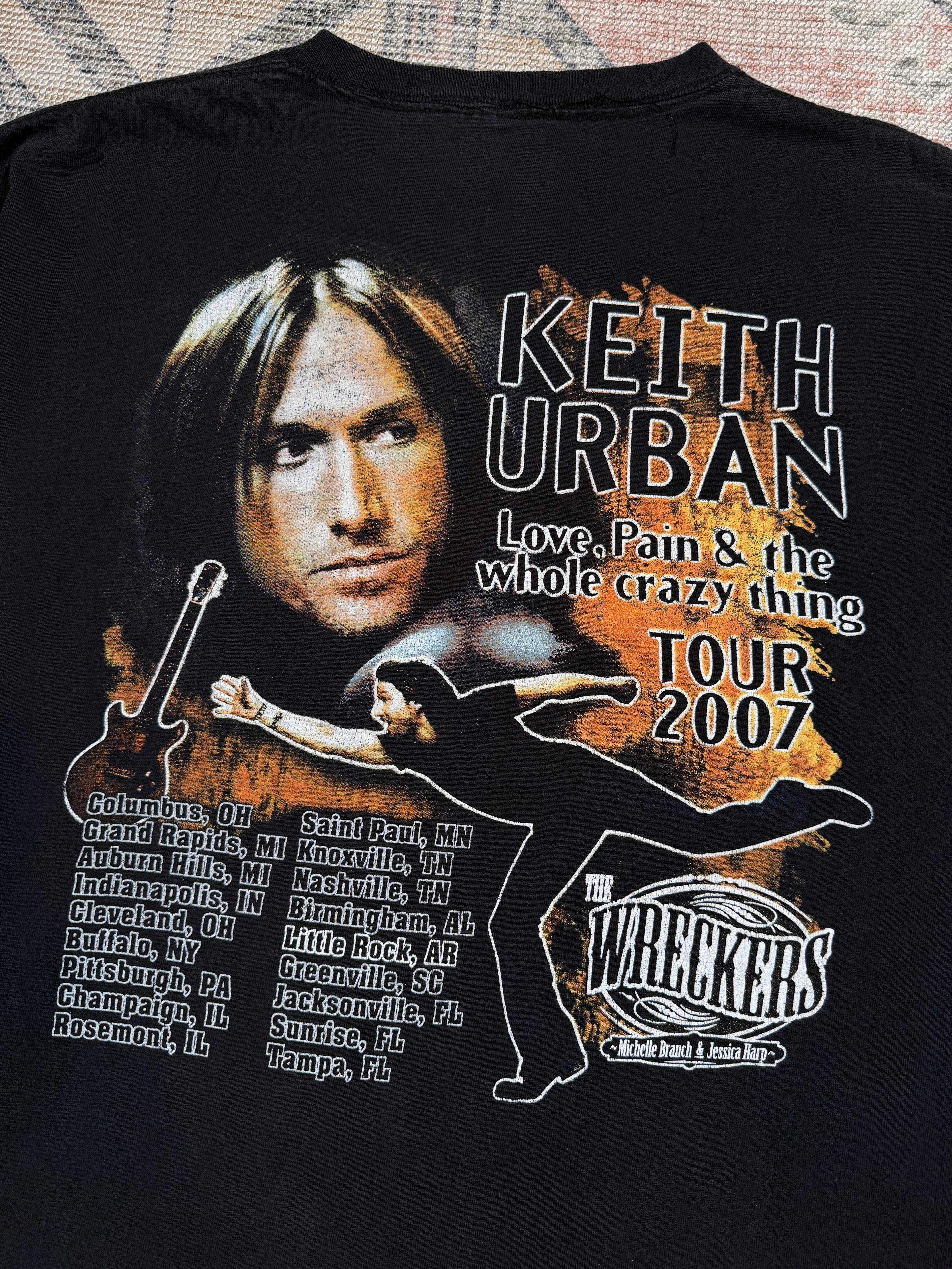 2007 Keith Urban Double Sided Concert Tee (XL)