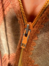 Load image into Gallery viewer, Vintage 1970s Knit Zip Up Sweater With Leather (WS)
